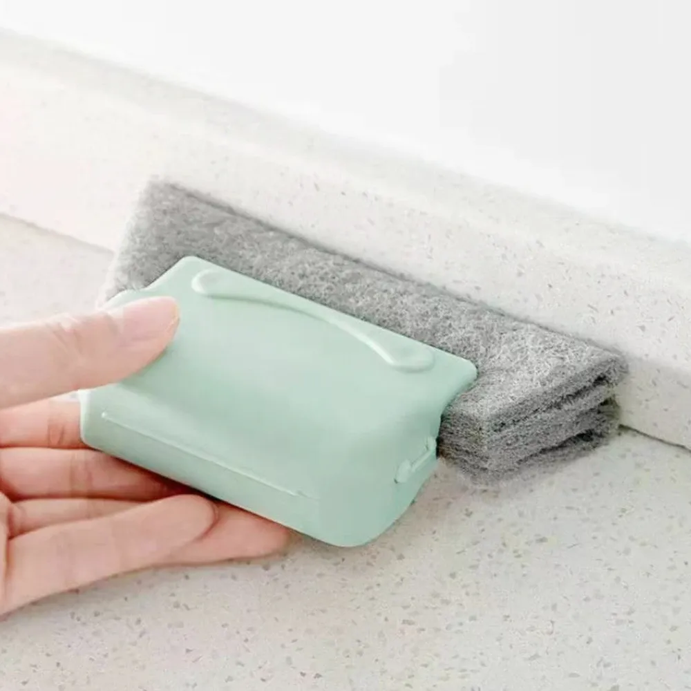 Brosse de nettoyage réutilisable et lavable pour rainures de fenêtre, idéale pour interstices, angles et fentes 2