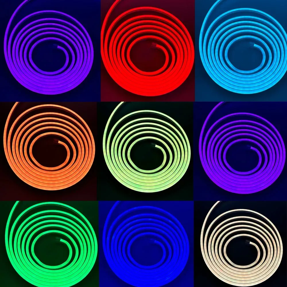 Bande LED néon RGB flexible USB Zigbee 3.0 Tuya, 1 à 5 m, étanche, intensité variable, compatible Alexa 3