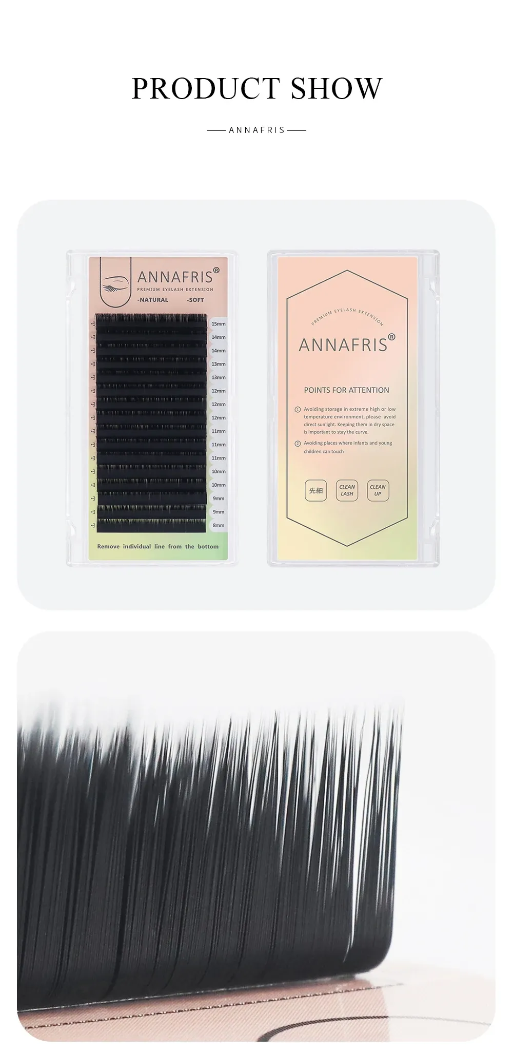 Extensions de cils, rendu naturel