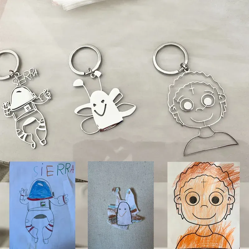 Porte-clés de dessin d'enfant