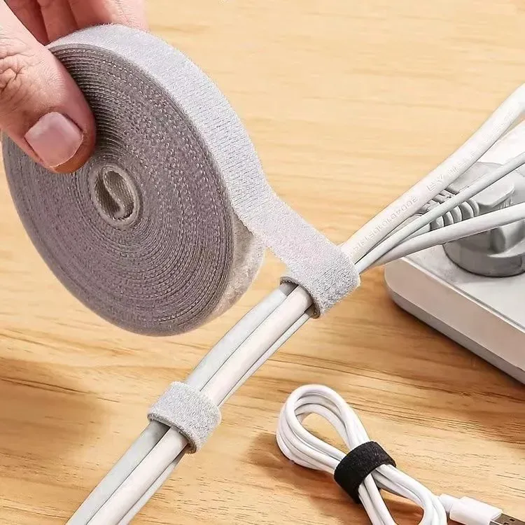 Organisateur de câbles pour iPhone, Xiaomi et Samsung, ruban enrouleur pour écouteurs et souris, 1 m et 5 m
