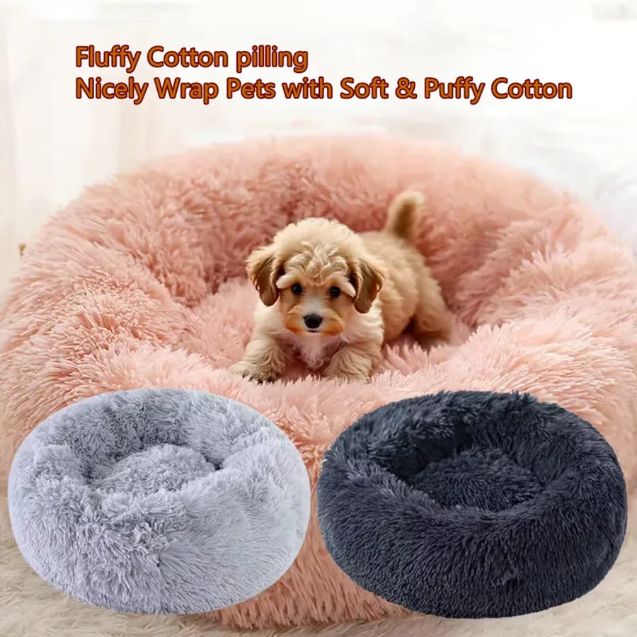 Coussin en peluche chaud pour animaux de compagnie