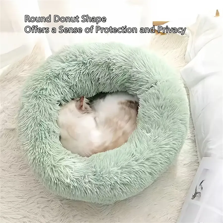 Coussin donut pour animal de compagnie au design élégant