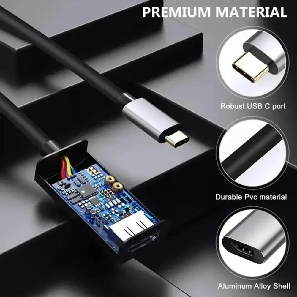 Adaptateur USB-C vers HDMI 4K 60Hz, convertisseur HDTV compatible iPhone 15, MacBook, iPad, Samsung et PC 4