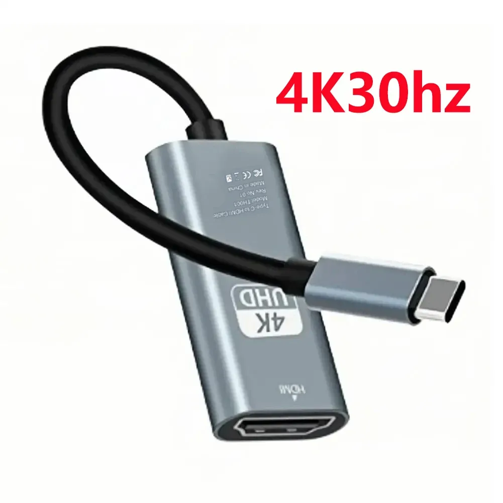 Adaptateur USB-C vers HDMI 4K 60Hz, convertisseur HDTV compatible iPhone 15, MacBook, iPad, Samsung et PC 8