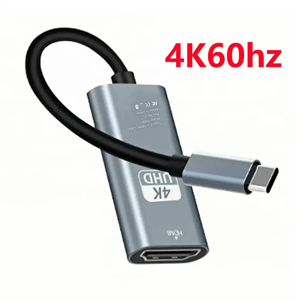 Adaptateur USB-C vers HDMI 4K 60Hz, convertisseur HDTV compatible iPhone 15, MacBook, iPad, Samsung et PC 7