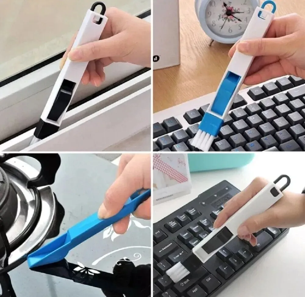 Outil de nettoyage multifonction pour rainures de fenêtre, fentes et coins de clavier 3