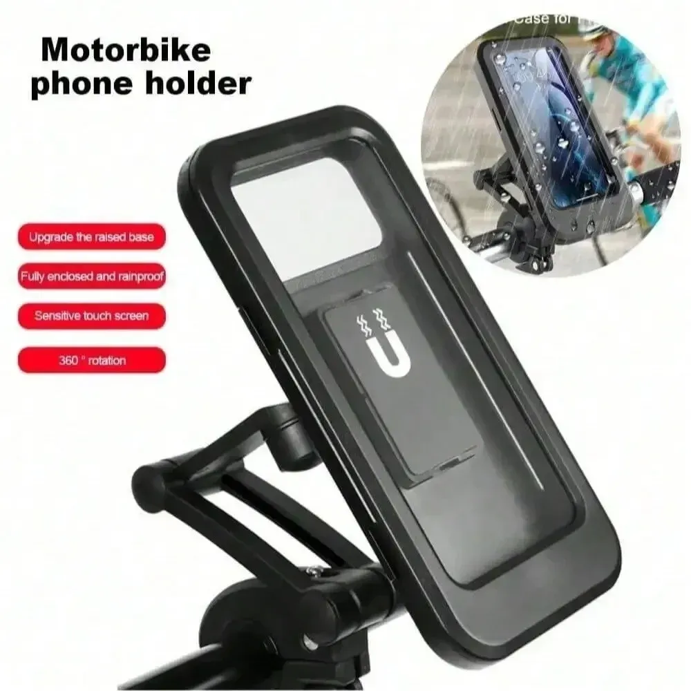 Support de téléphone pour moto imperméable, magnétique et universel, pivotant à 360° pour vélo - Image 1