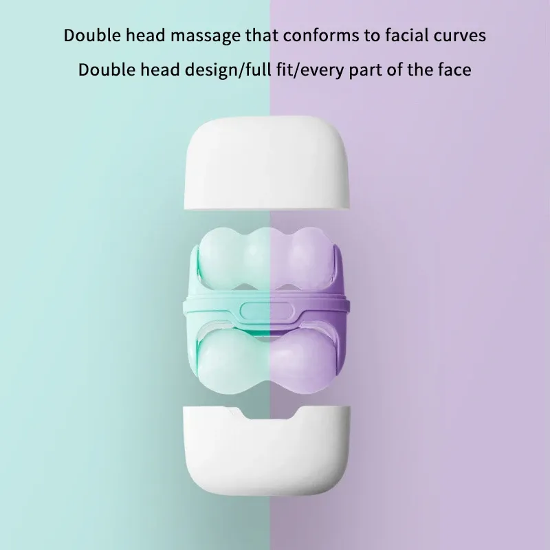 Rouleau de glace double tête pour le visage et les yeux, soulagement des migraines et des petites blessures 5