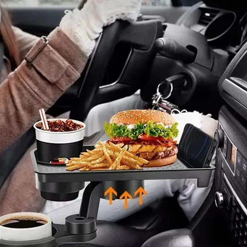 Porte-gobelet rotatif 360° pour voiture, réglable, à double emplacement 4