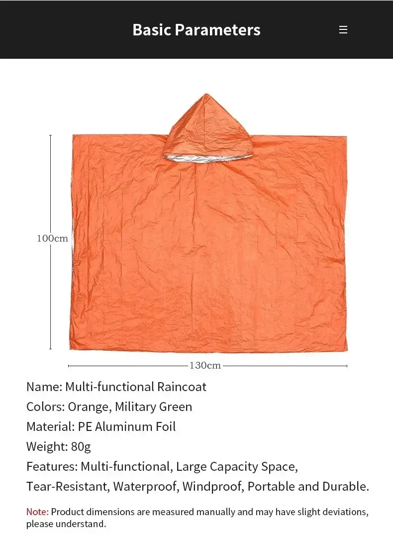 Poncho imperméable d'urgence, vue 2