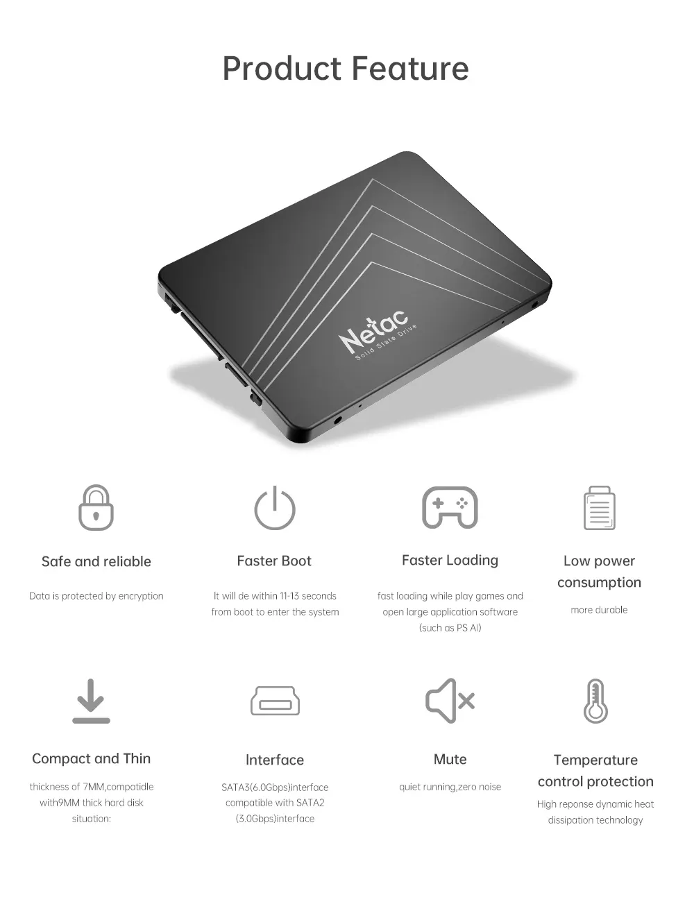 Détails du design du disque SSD