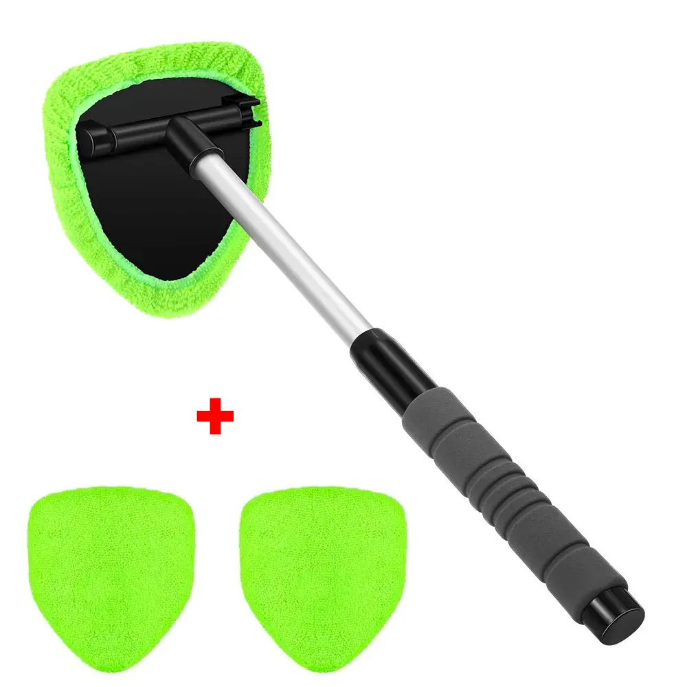 Ensemble de brosses télescopiques en microfibre pour pare-brise et vitres de voiture, avec raclette anti-buée 9