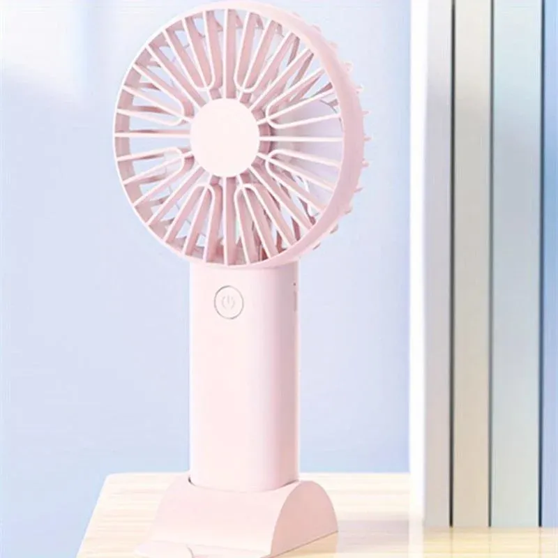 Ventilateur de bureau portable, mini ventilateur USB, 3 vitesses, support de téléphone 2