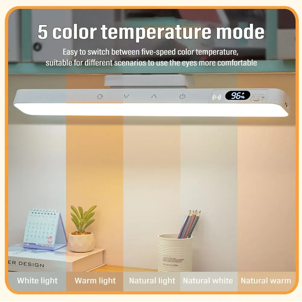 Lampe de table tactile magnétique rechargeable avec batterie intégrée, idéale pour la lecture, le chevet et le miroir 2