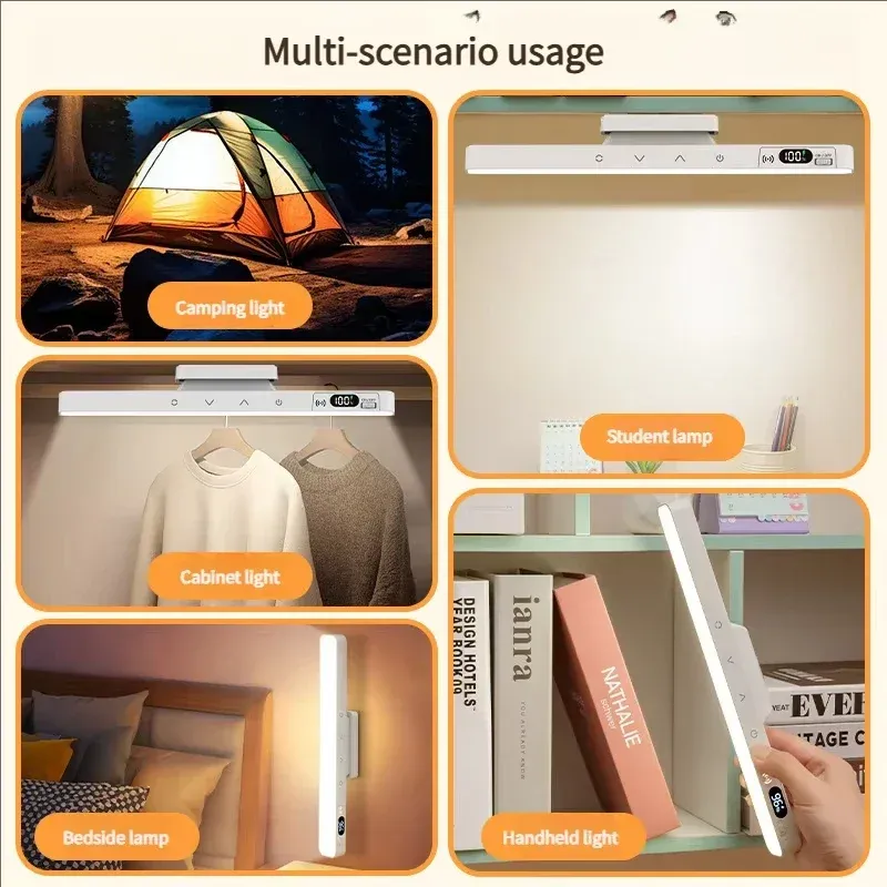 Lampe de table tactile magnétique rechargeable avec batterie intégrée, idéale pour la lecture, le chevet et le miroir 5
