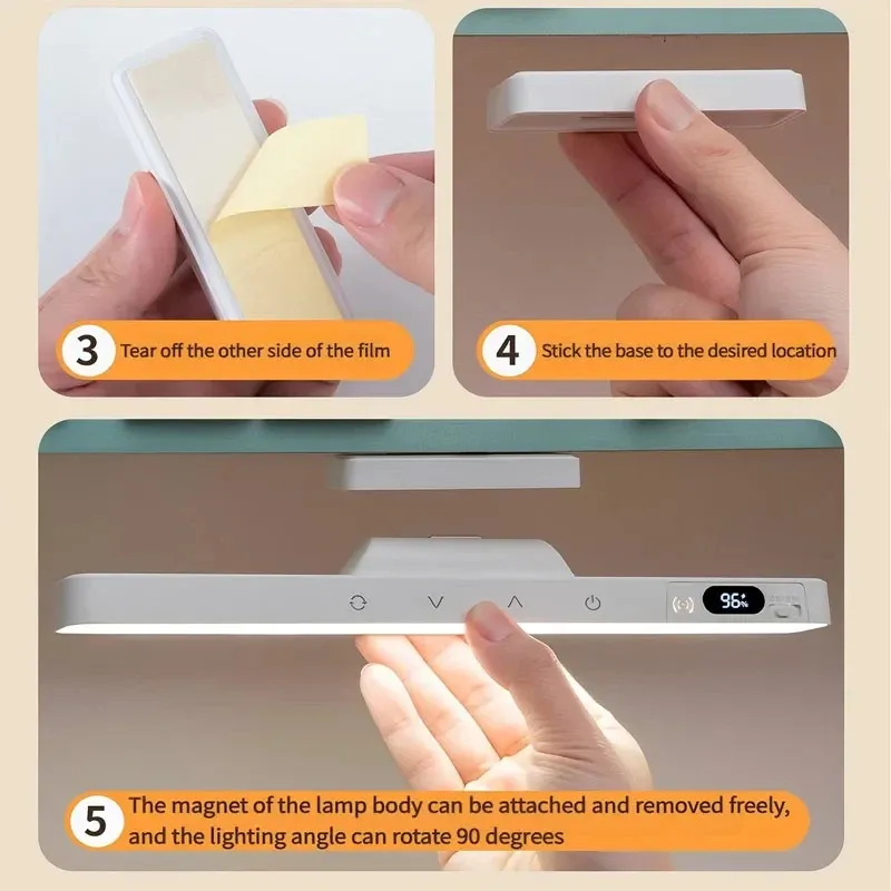 Lampe de table tactile sous différents angles