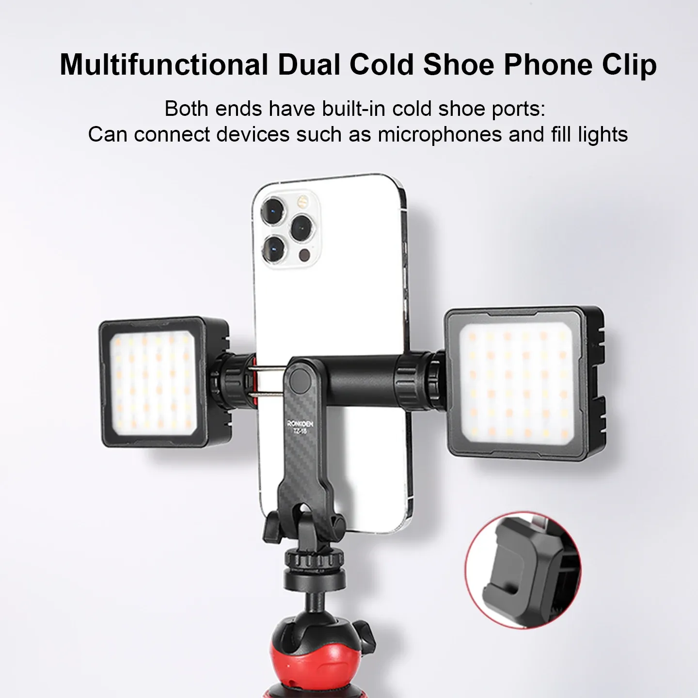 Support de fixation pour téléphone portable, vue d'ensemble