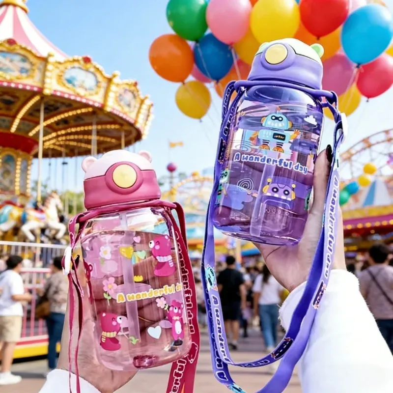 Gourde pour enfants 650 ml avec paille, sans BPA et anti-fuite 2
