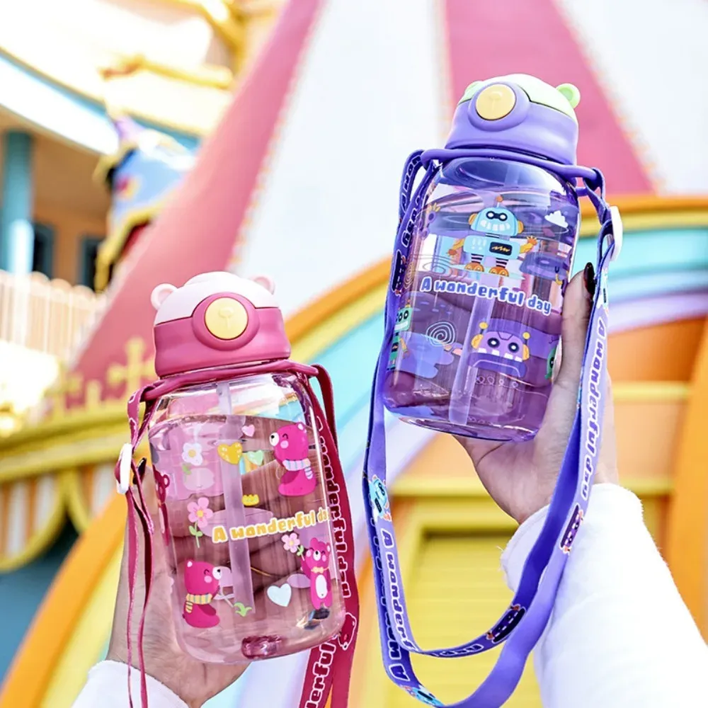 Bouteille d'eau pour enfants, paille et embout