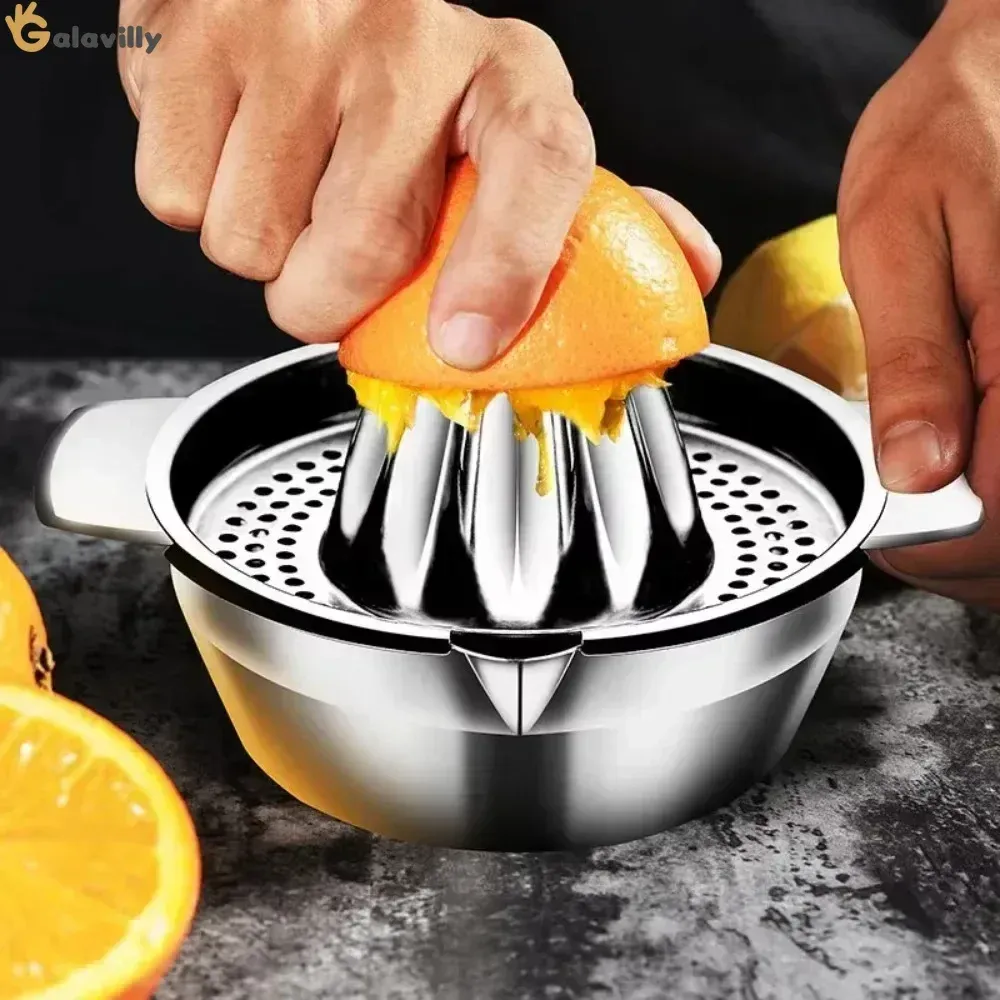 Presse-agrumes manuel portable en acier inoxydable 304, citron et orange - Image 1