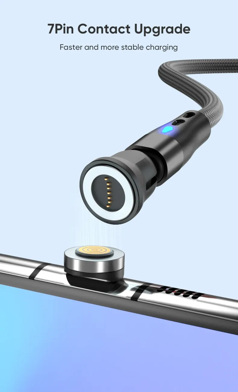 Câble magnétique USB C, détail de la connexion