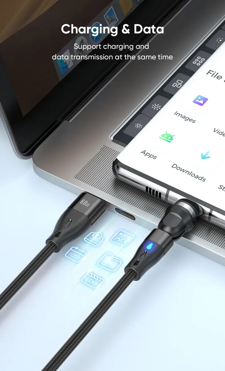Câble magnétique USB C, mise en situation
