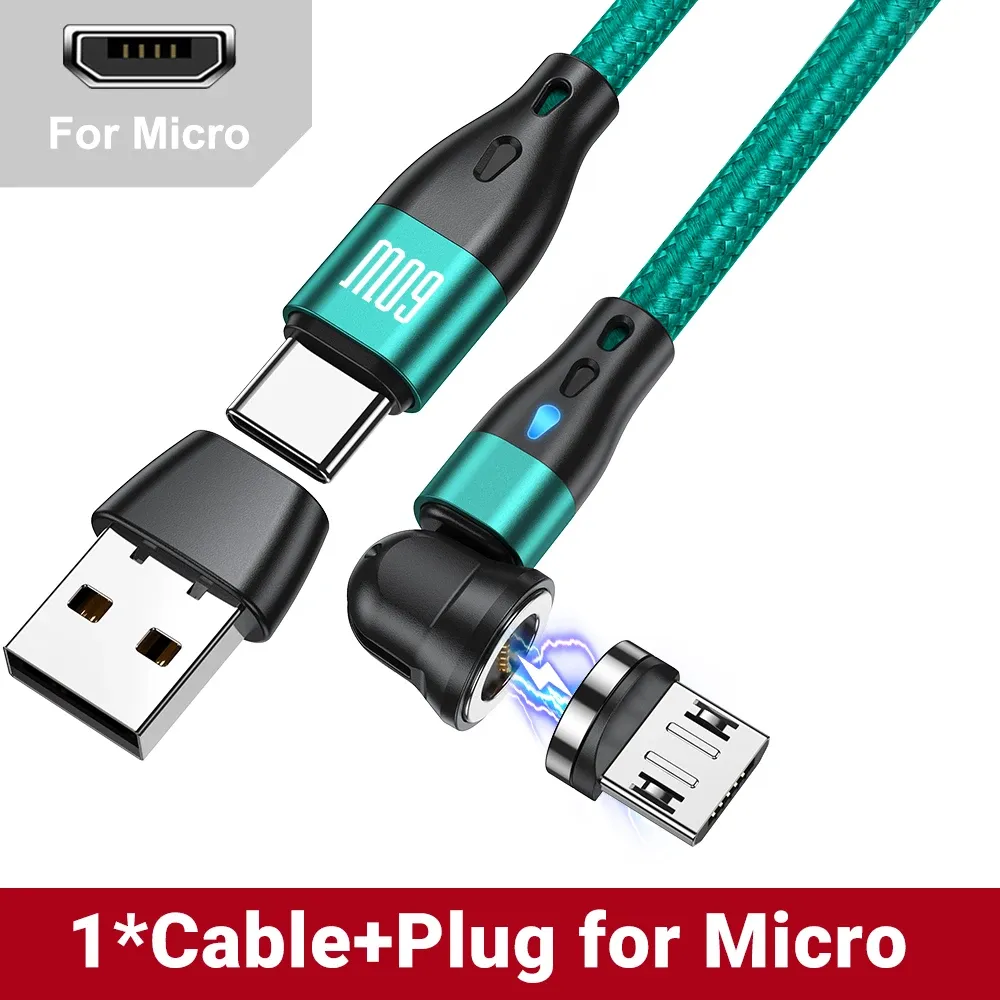 AUFU – Câble magnétique USB-C vers USB-C 60 W PD, charge rapide, pour MacBook, ordinateur portable, iPhone, Samsung, cordon de charge magnétique 2 m 15