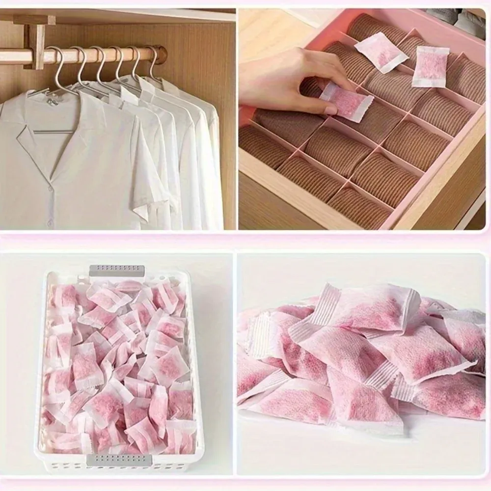 100 sachets parfumés à la rose pour garde-robe, anti-moisissures et répulsifs anti-insectes 3