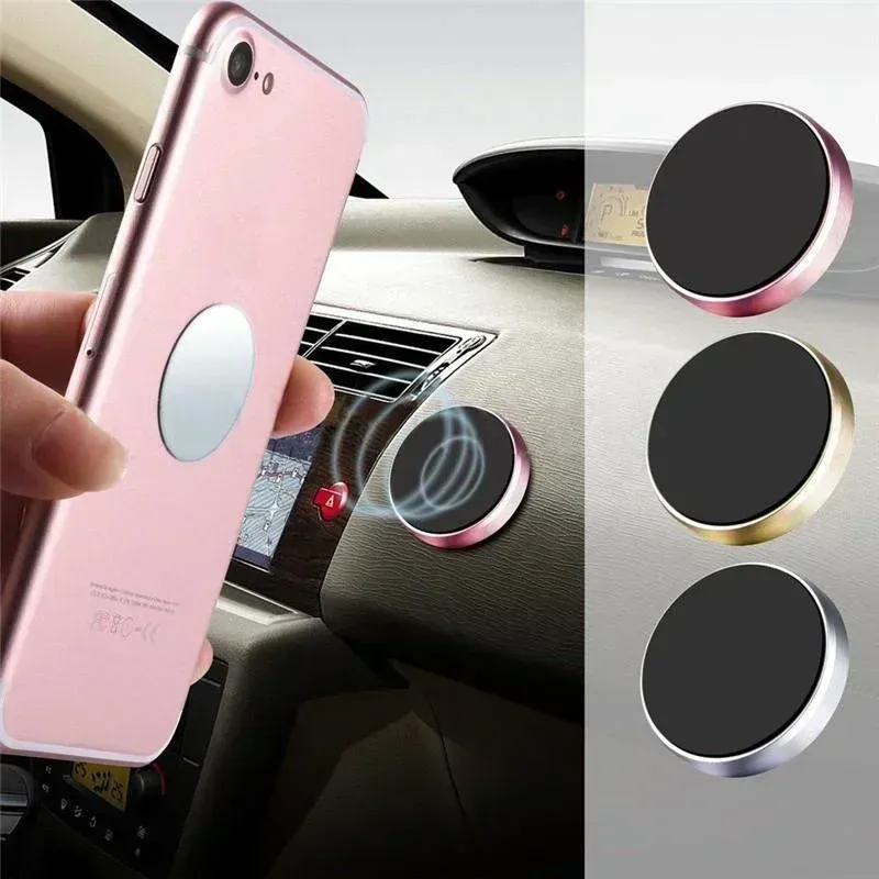 Support magnétique de téléphone pour voiture, compatible GPS, fixation sur tableau de bord ou mur, autocollant magnétique