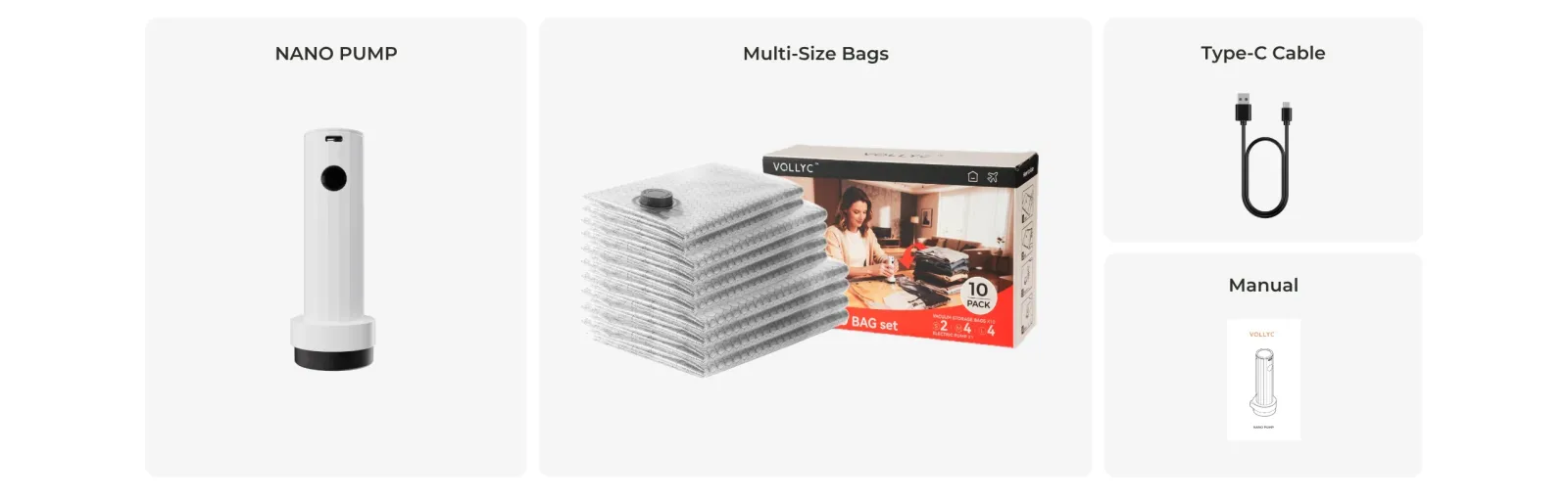 Ensemble complet de sacs sous vide FLEXTAIL NANO