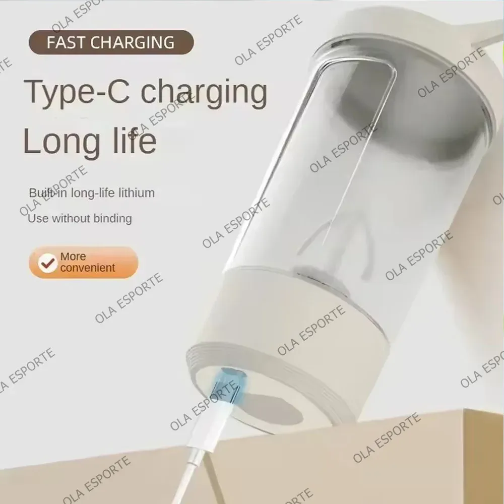 Mélangeur électrique portable rechargeable par USB, shaker de sport haute puissance pour milk-shakes et café, idéal pour le fitness en plein air, 2026 5