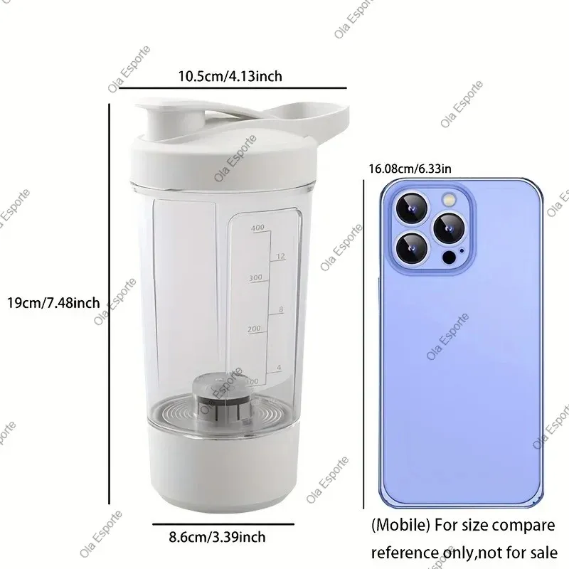 Mélangeur shaker portable, vue latérale