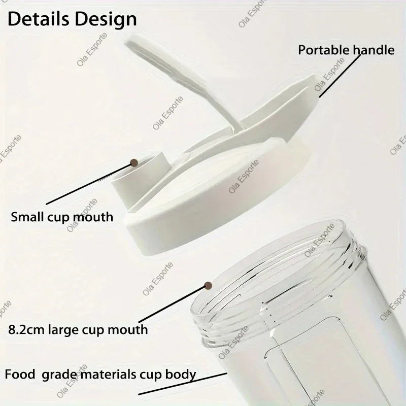 Mélangeur shaker portable, vue d'ensemble
