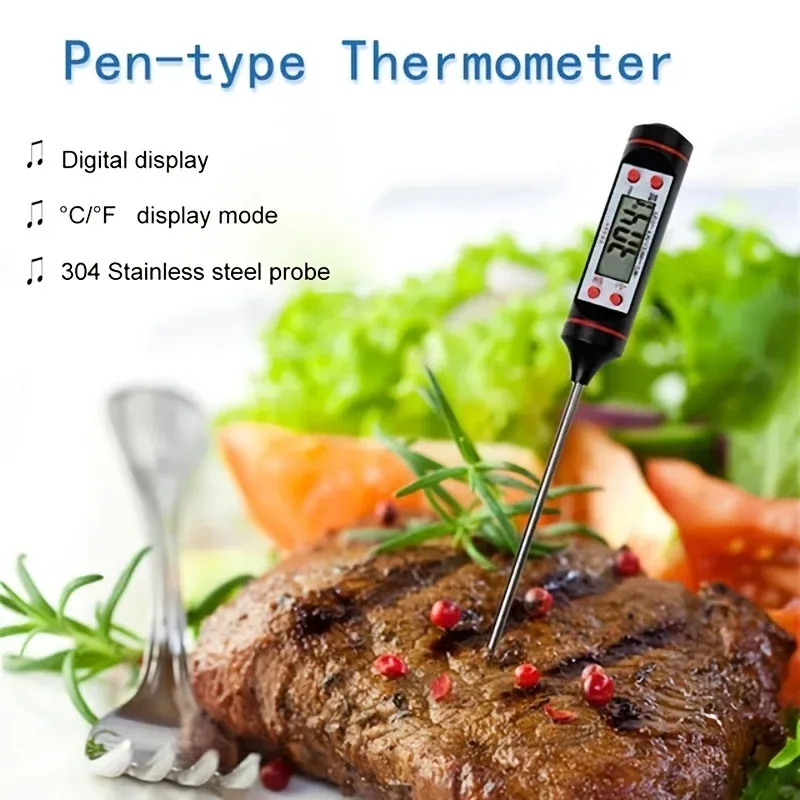 Thermomètre numérique à viande avec sonde pour barbecue et cuisson, précision 0,1 °C 6