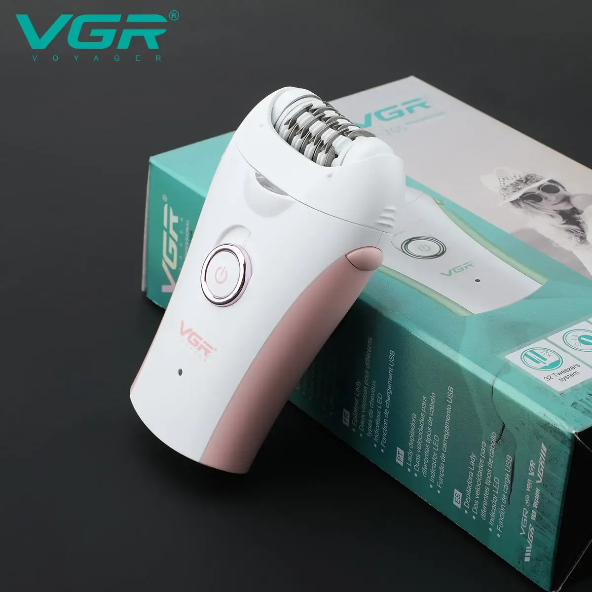 Épilateur professionnel VGR 705 rechargeable, portable et électrique pour femmes 3
