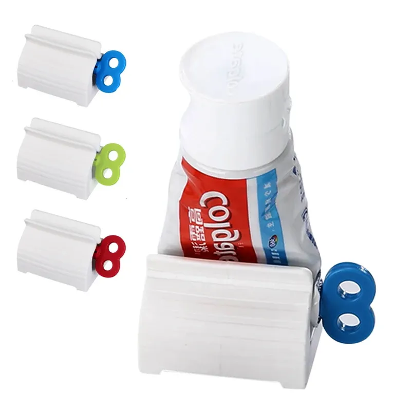 Presse-tube multifonction pour dentifrice, avec clips de nettoyage pour le visage, accessoire de salle de bain - Image 1