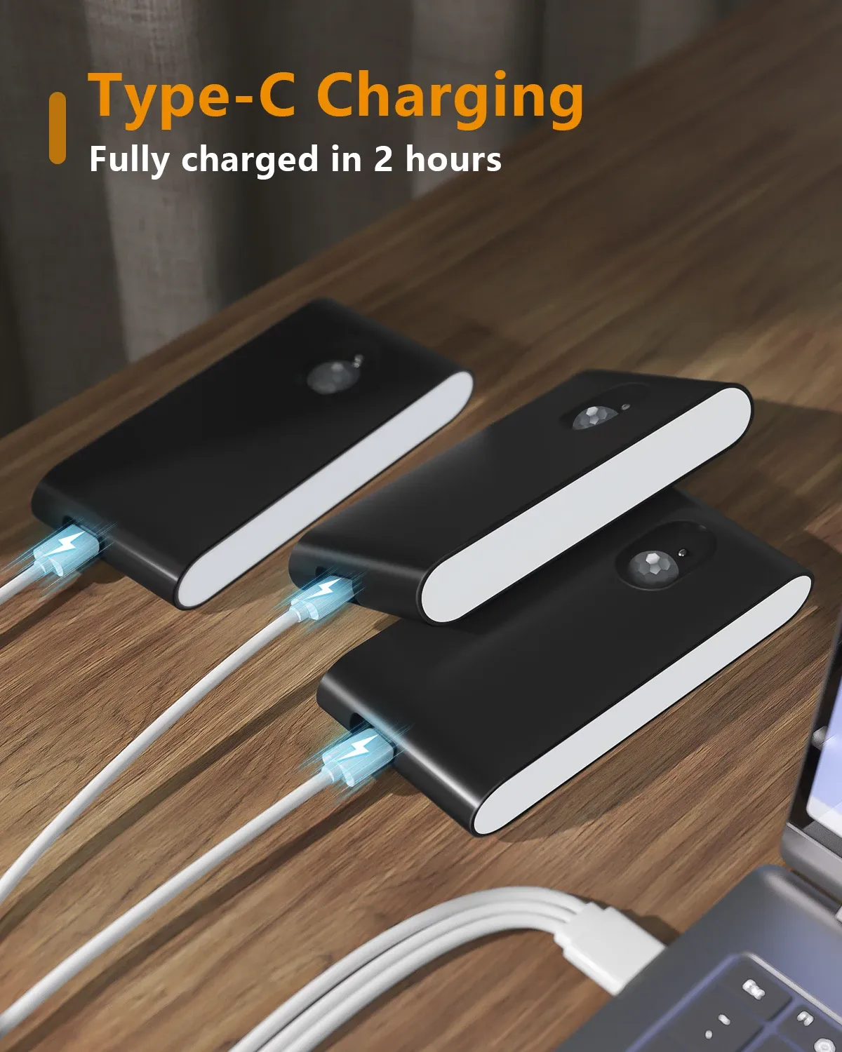 WILLED Veilleuse à Détecteur de Mouvement Blanc Chaud Rechargeable pour Intérieur, Escalier, Couloir, Salle de Bain, Chambre et Cuisine 4