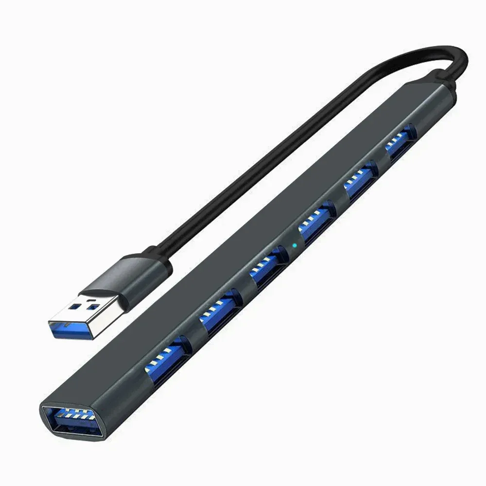 Hub USB 3.0 à 7 ports, répartiteur d'extension USB Type-C avec adaptateur OTG pour ordinateur portable, disque dur, souris et clavier 12