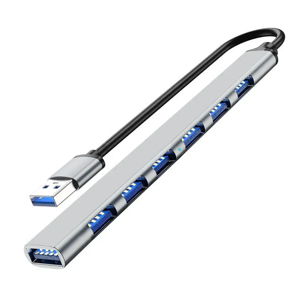Hub USB 3.0 à 7 ports, répartiteur d'extension USB Type-C avec adaptateur OTG pour ordinateur portable, disque dur, souris et clavier 10