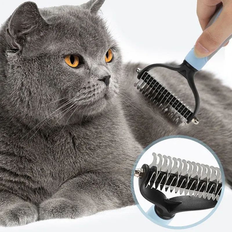 Brosse professionnelle anti-poils pour chiens et chats, outil de toilettage et d'élimination des sous-poils 3