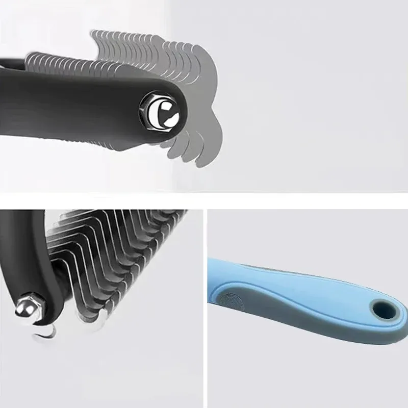 Brosse professionnelle anti-poils pour chiens et chats, outil de toilettage et d'élimination des sous-poils 5