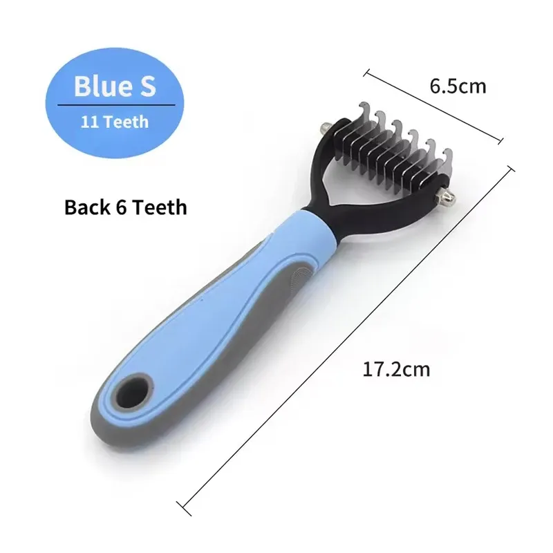 Brosse professionnelle anti-poils pour chiens et chats, outil de toilettage et d'élimination des sous-poils 7