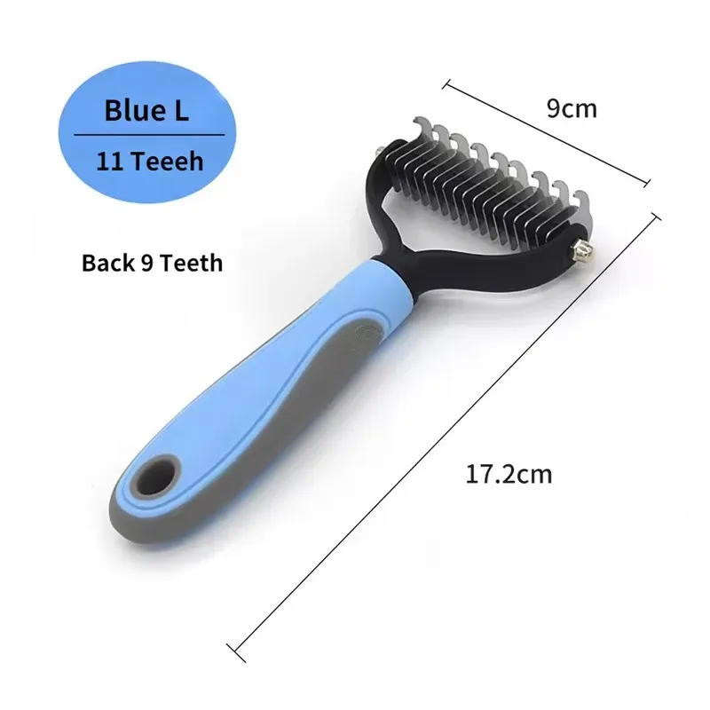 Brosse professionnelle anti-poils pour chiens et chats, outil de toilettage et d'élimination des sous-poils 8