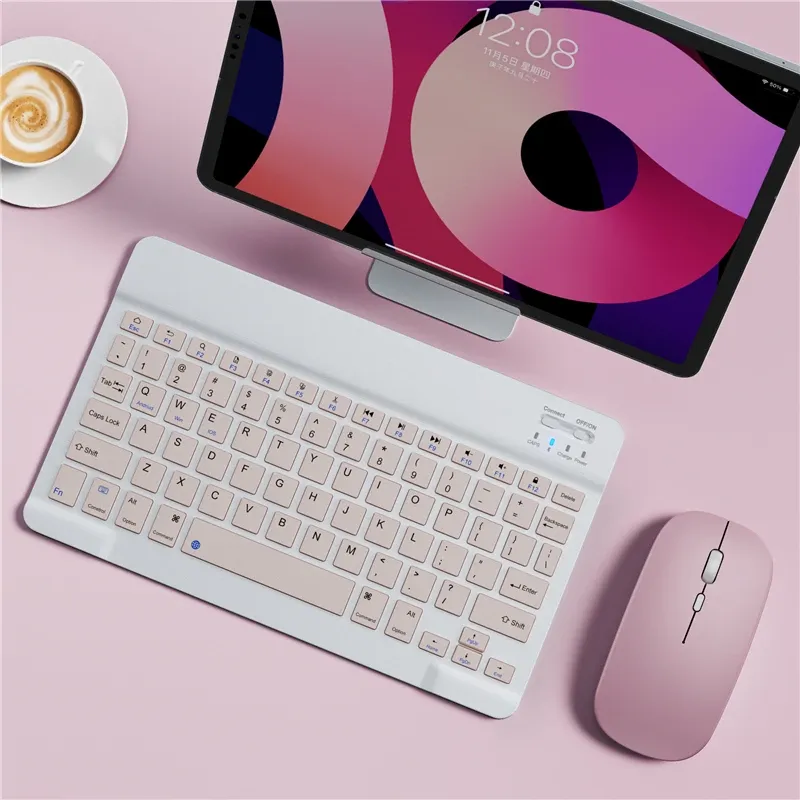 Mini clavier Bluetooth sans fil, ultra-fin et portable, compatible iPad, iPhone, tablette et smartphone (iOS et Android) - P1 9
