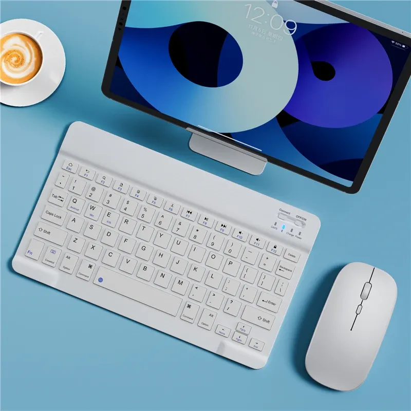 Mini clavier Bluetooth sans fil, ultra-fin et portable, compatible iPad, iPhone, tablette et smartphone (iOS et Android) - P1 10