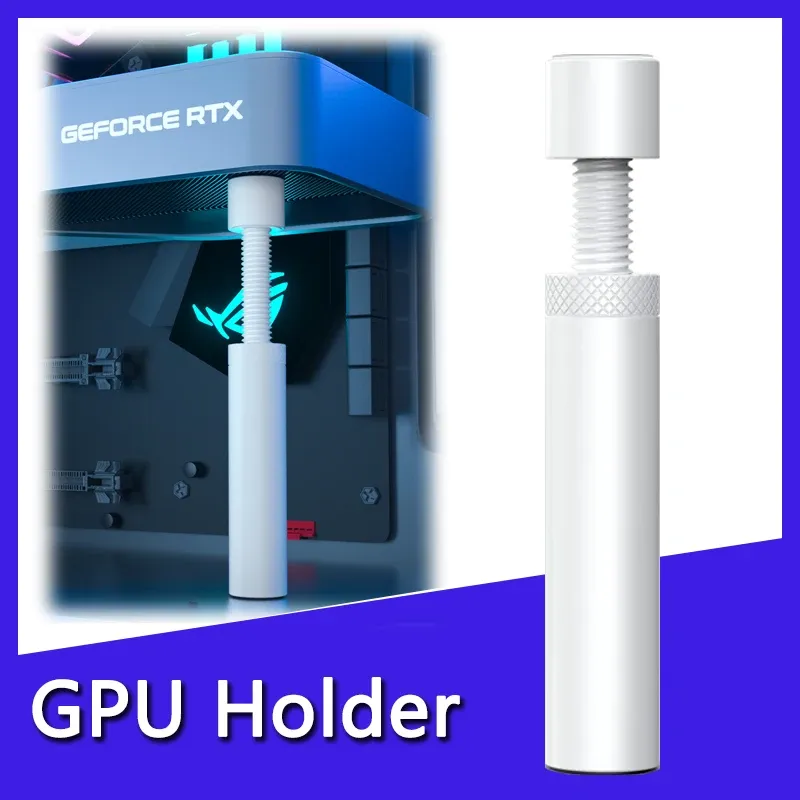 Support GPU en aluminium blanc, support anti-affaissement pour carte graphique