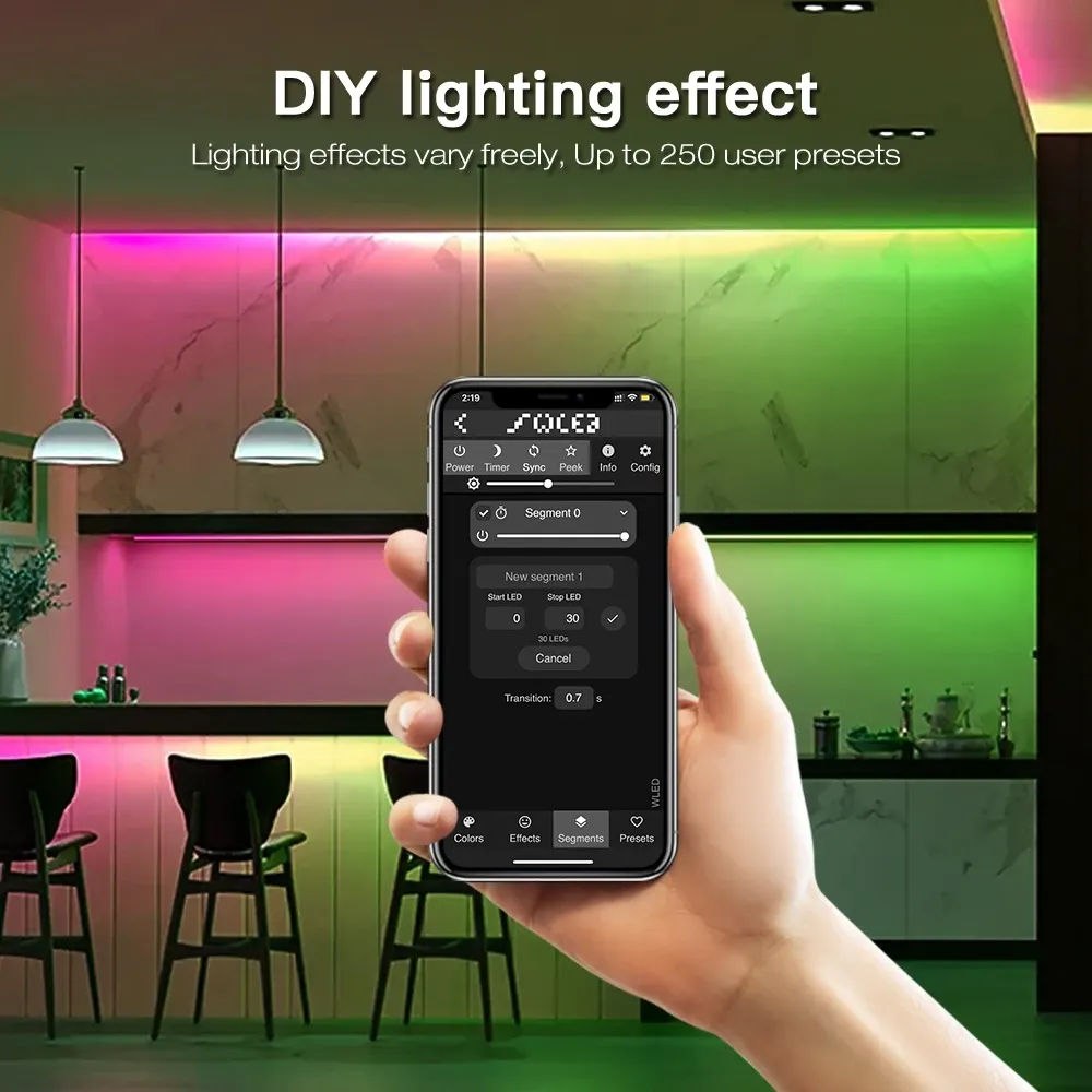 GLEDOPTO Contrôleur WLED pour bande LED, ESP8266 ESP32, micro RGB IC, lumières numériques adressables, guirlande lumineuse, compatible WS2811 WS2812 WS2815 SK6812 4