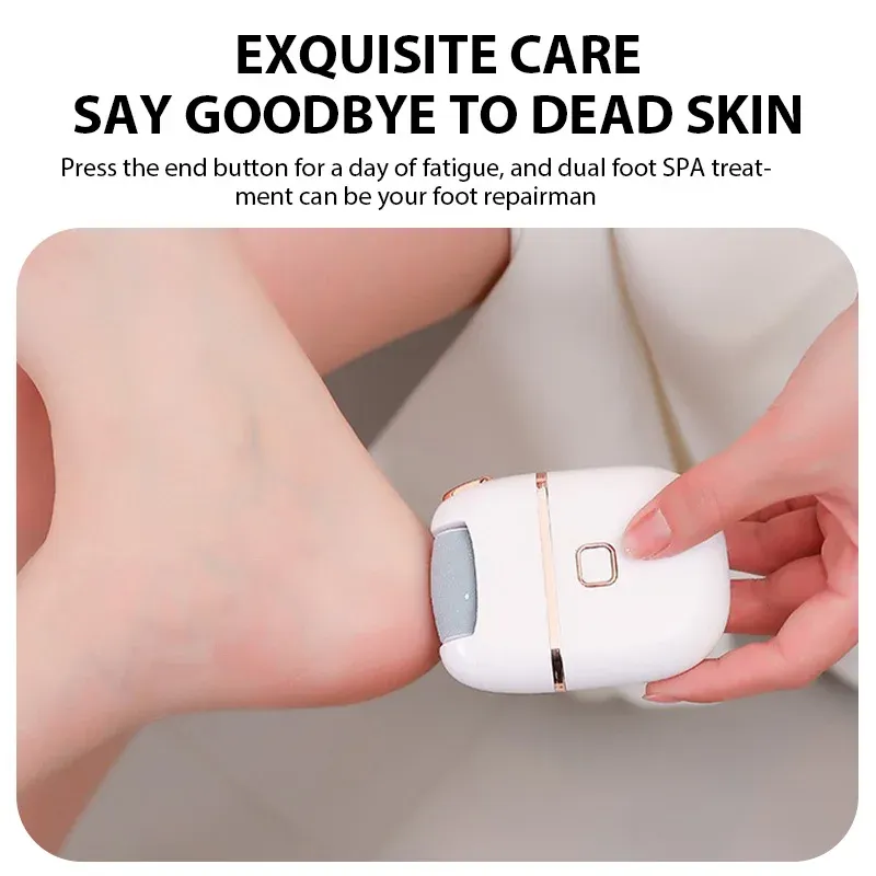 Broyeur de pieds électrique rechargeable, élimine la peau morte et les callosités pour des pieds doux et lisses 2