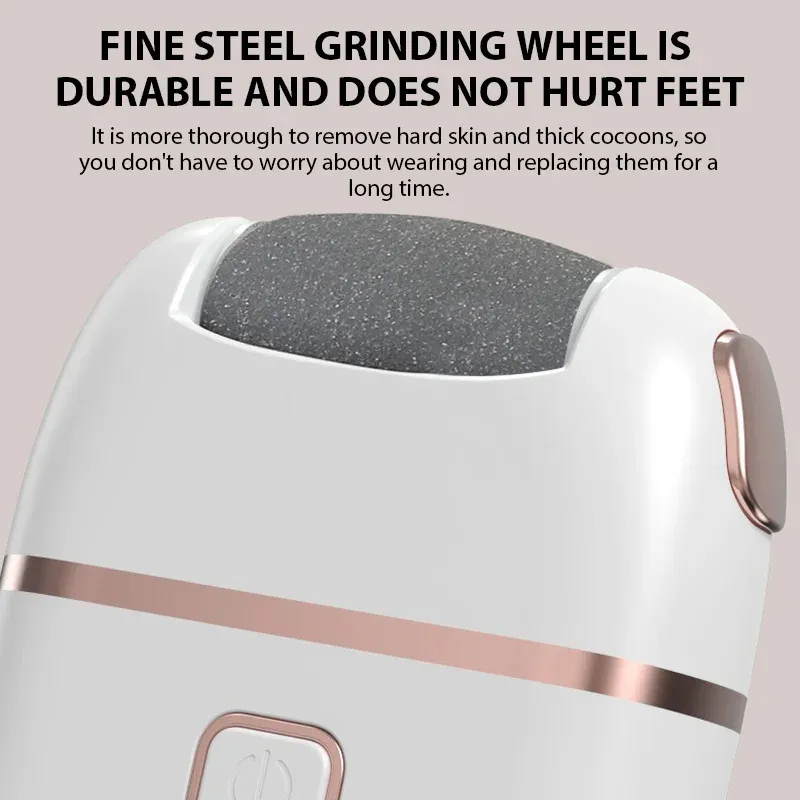 Broyeur de pieds électrique rechargeable, élimine la peau morte et les callosités pour des pieds doux et lisses 3